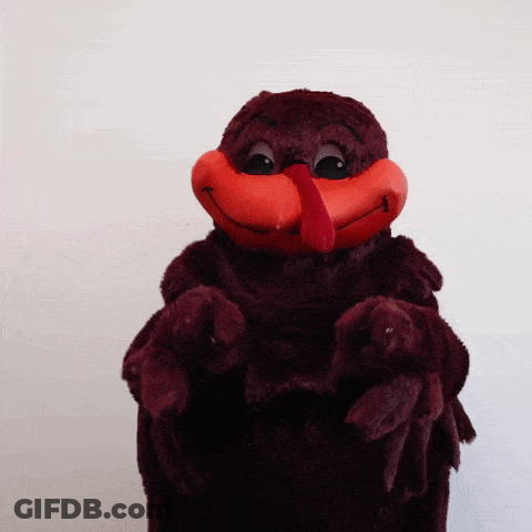 Turkey Stuffed Animal With Red Beak GIF