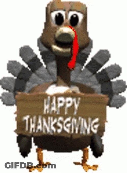 Turkey Wiggling Animated Thanksgiving GIF