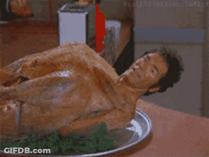 Turkey With Human Head Funny Thanksgiving GIF