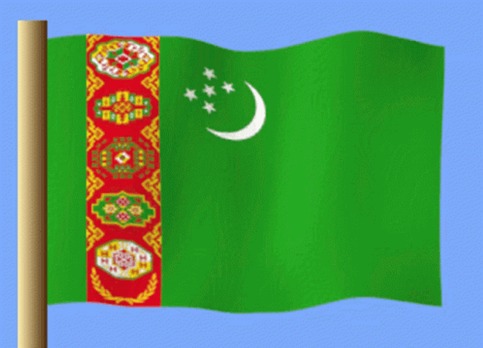 Turkmenistan Animated Flag Waving GIF
