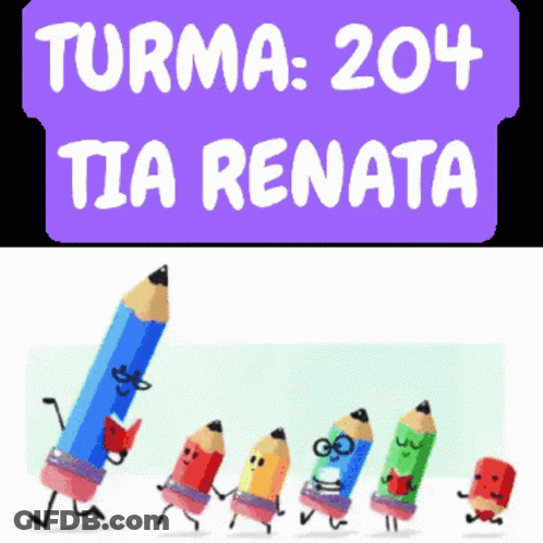 Turma 204 Tia Renata Sign With Pencils GIF