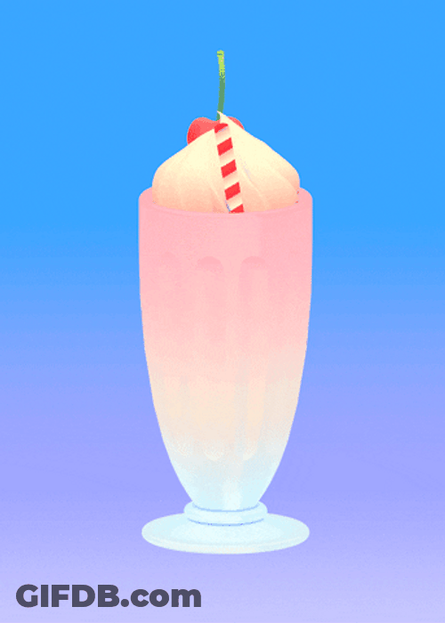 Turn Around Strawberry Milkshake GIF