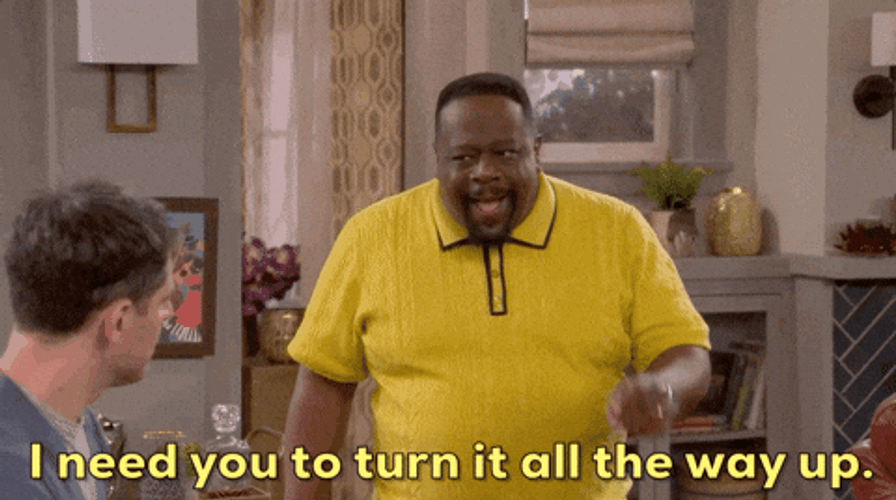 Turn It Up Frantic Black Guy GIF