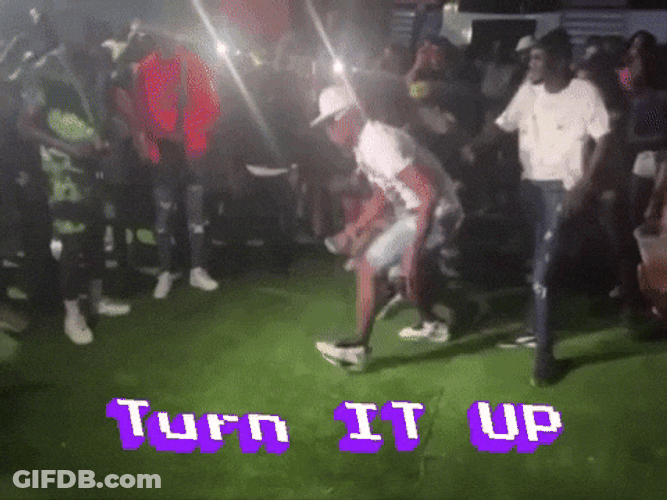 Turn It Up Funny Silly Dance GIF