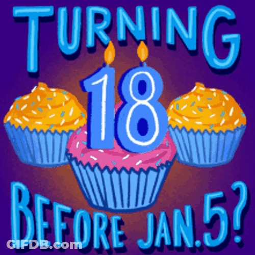 Turning 18 Cupcake Register To Vote GIF