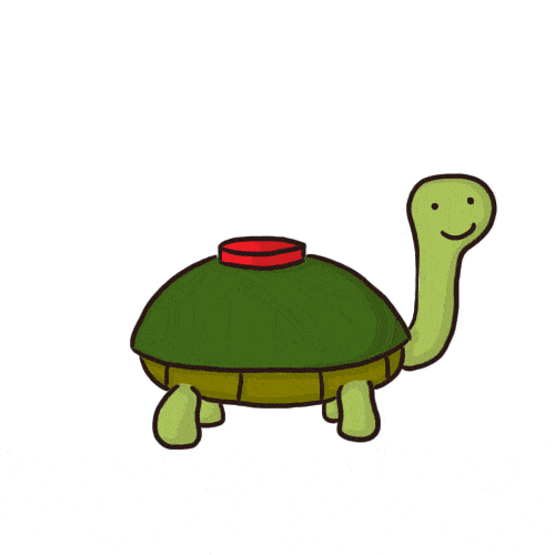 Turtle Cartoon Hello Explosion GIF