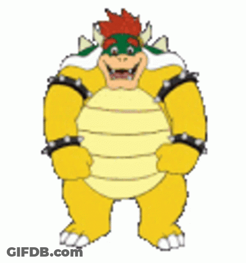 Turtle Dancing King Bowser Nintendo GIF