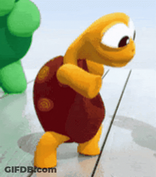 Turtle Dancing While Looking Downwards GIF