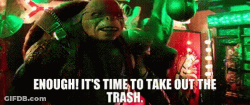 Turtle Holding Boxing Glove Saying Enough Time To Take Out The Trash GIF