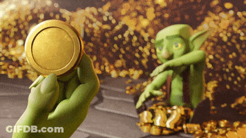Turtle Statue With Helmet In Dark GIF