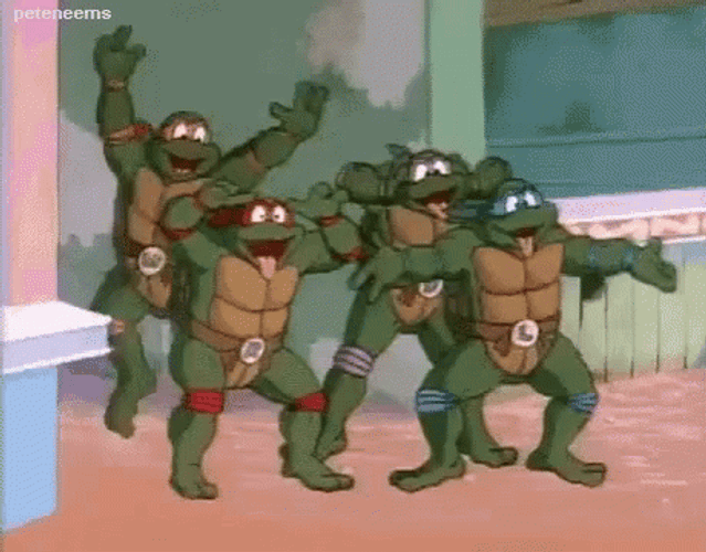 Turtle Tuesday Teenage Mutant Ninja Turtles Cheering GIF