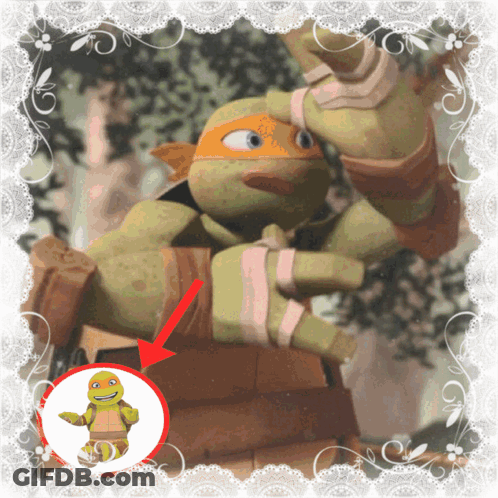 Turtle With Red Arrow GIF