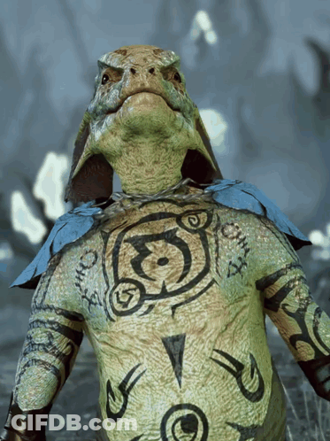 Turtle With Tattoo Saying S GIF