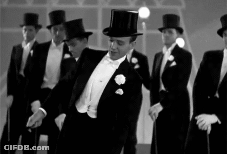 Tuxedo Fred Astaire Top Hat GIF
