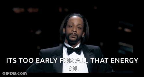 Tuxedo Man Too Early For All That Energy GIF