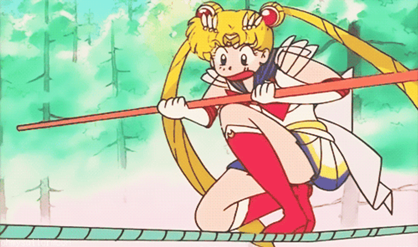 Tuxedo Mask Saves Sailor Moon GIF