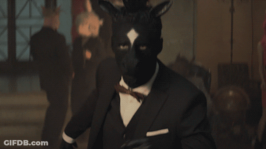 Tuxedo Zebra Mask GIF