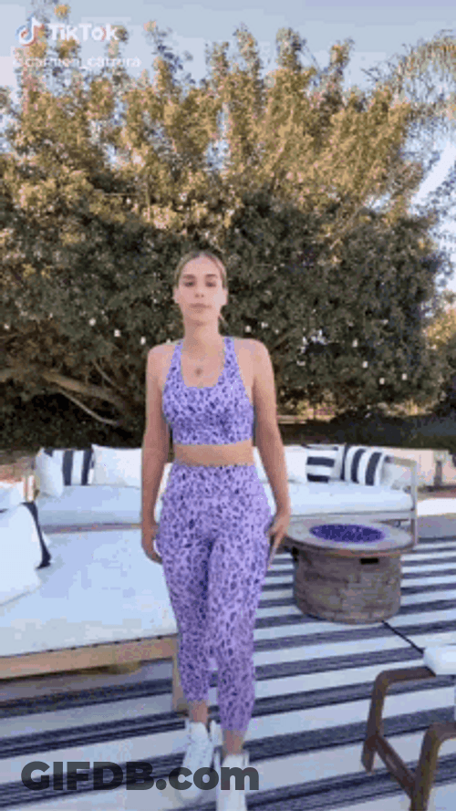 TV Personality Carmen Carrera Tiktok Dance Yoga Pants GIF