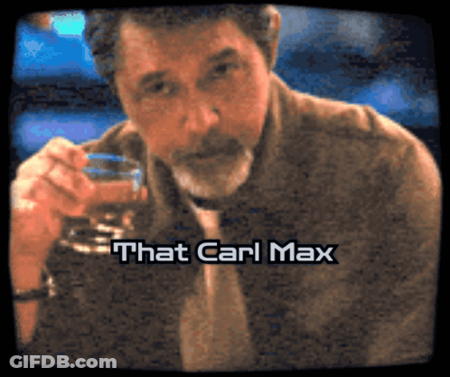 TV Screen Man Holding Wine Saying That Carl Max GIF
