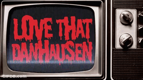 TV Screen Showing Love Danhausen GIF