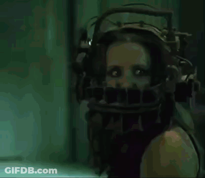 TV Screen With Puppet And Pumpkin GIF