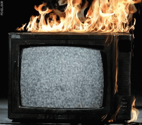TV Static Burning GIF
