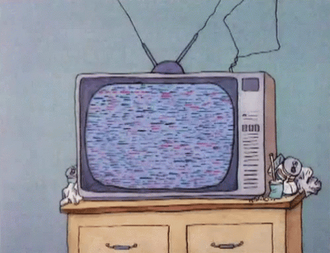 TV Static Cartoon Animation GIF