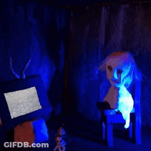 TV Static Horror Play GIF