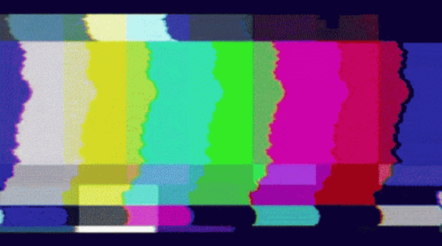 TV Static Rainbow Color Bars GIF