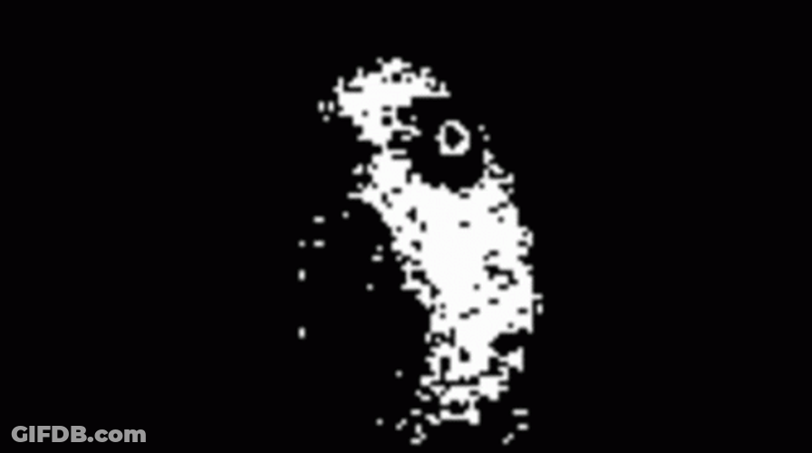 TV Static Scary Face GIF