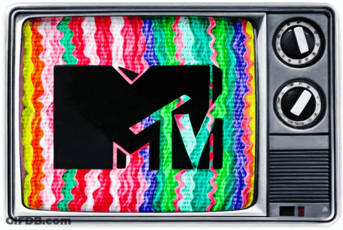 TV With Colorful Background And MTV Logo GIF