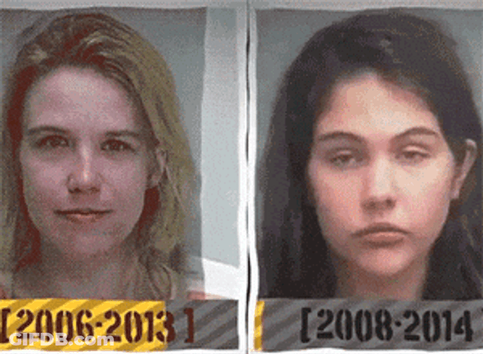 Tweaker Girl Transformation Through Years GIF