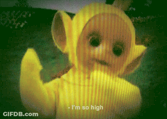 Tweaker Laa Laa Teletubbies So High GIF