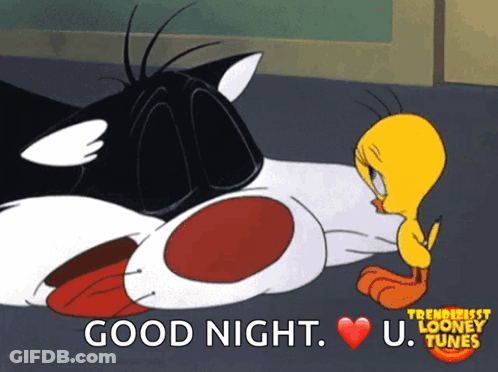 Tweety And Sylvester From Looney Tunes Are Kissing GIF