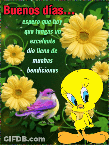 Tweety Bird Buenos Dias GIF