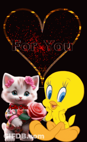 Tweety Cartoon Saying Thinkin Of You GIF