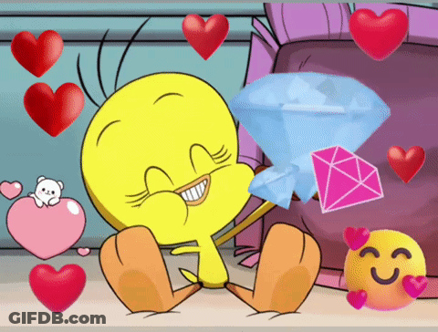 Tweety Holding Diamond GIF
