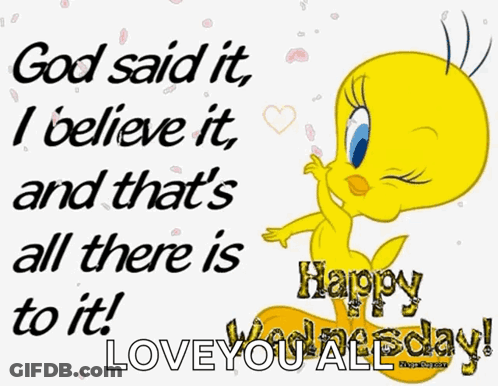 Tweety Says " God Said It I Believe It And That 'S All There Is To It ! " GIF