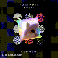 Twenty One Pilots Blurryface Album Cover With Circles And Squares GIF