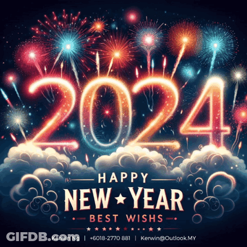 Twenty Twenty Four Happy New Year Wishes GIF
