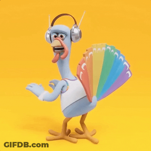 Twerking Animated Turkey Meme GIF