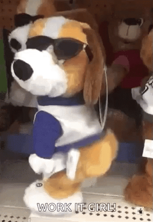 Twerking Dog Working Girl GIF