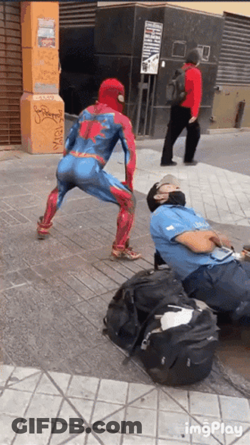 Twerking Spiderman Dance GIF