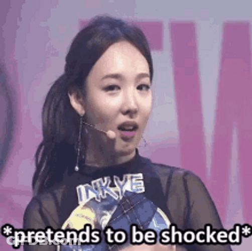 Twice Nayeon Cute Pretends To Be Shocked GIF