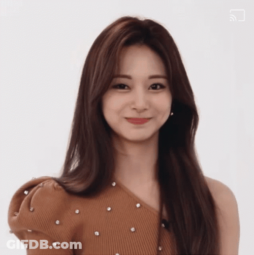 Twice Tzuyu Pointing Her Dimple GIF