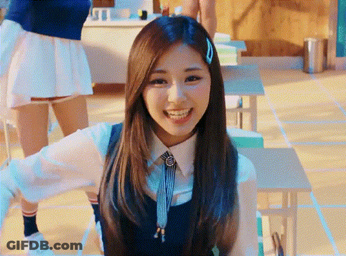 Twice Tzuyu Signal In Student Uniform GIF