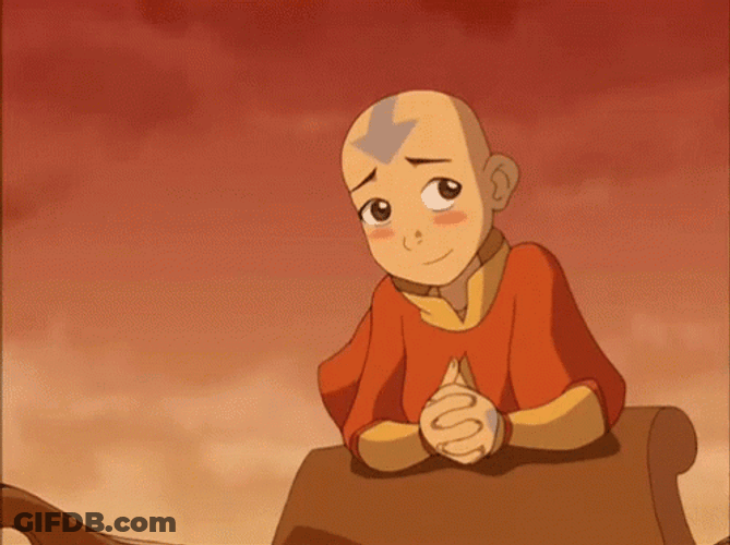 Twiddling Thumbs Aang Avatar Blushing Shy Waiting GIF