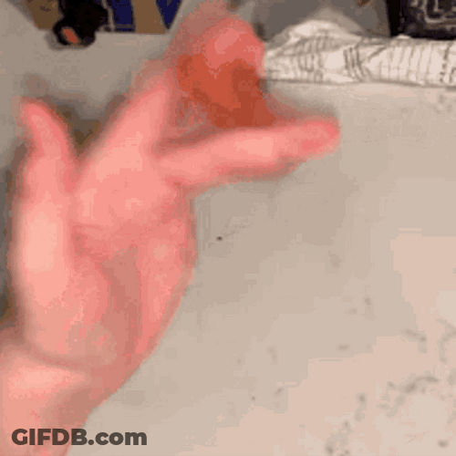 Twiddling Thumbs Flipping Hot Dog In Hands GIF