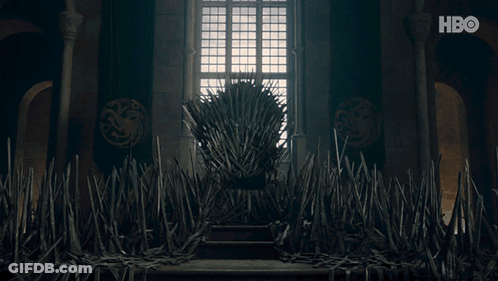 Twig Throne In Dark Room With HBO GIF