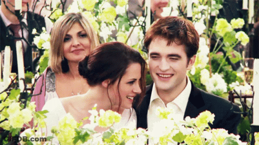 Twilight Breaking Dawn Couple Marriage GIF